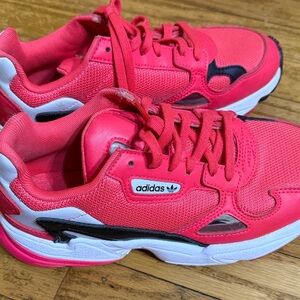 Adidas Bold Red and Black Sneakers